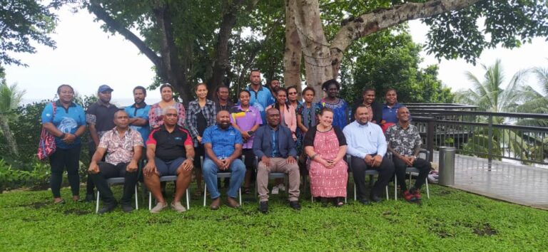 Media workers undergo training ahead of 8th Pacific Tuna Forum Media personnel with Tuna training facilitators and NFA members
