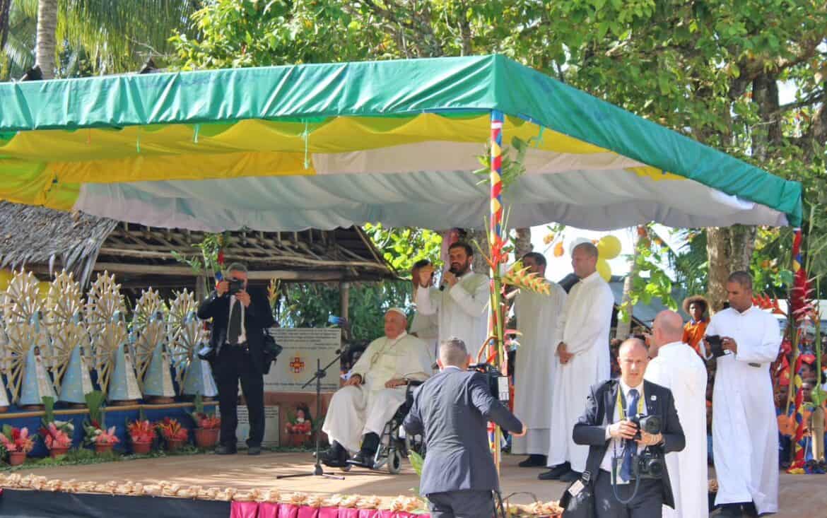 Pope Francis in Vanimo, Papua New Guinea.