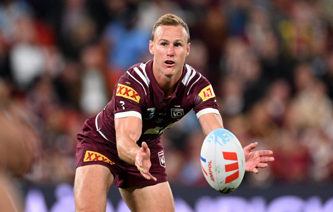 Daly Cherry-Evans of the Maroons during the State of Origin game one match between the Queensland Maroons and the New South Wales Blues at Suncorp Stadium in Brisbane, Wednesday, May 28, 2025. (AAP Image/Dave Hunt)