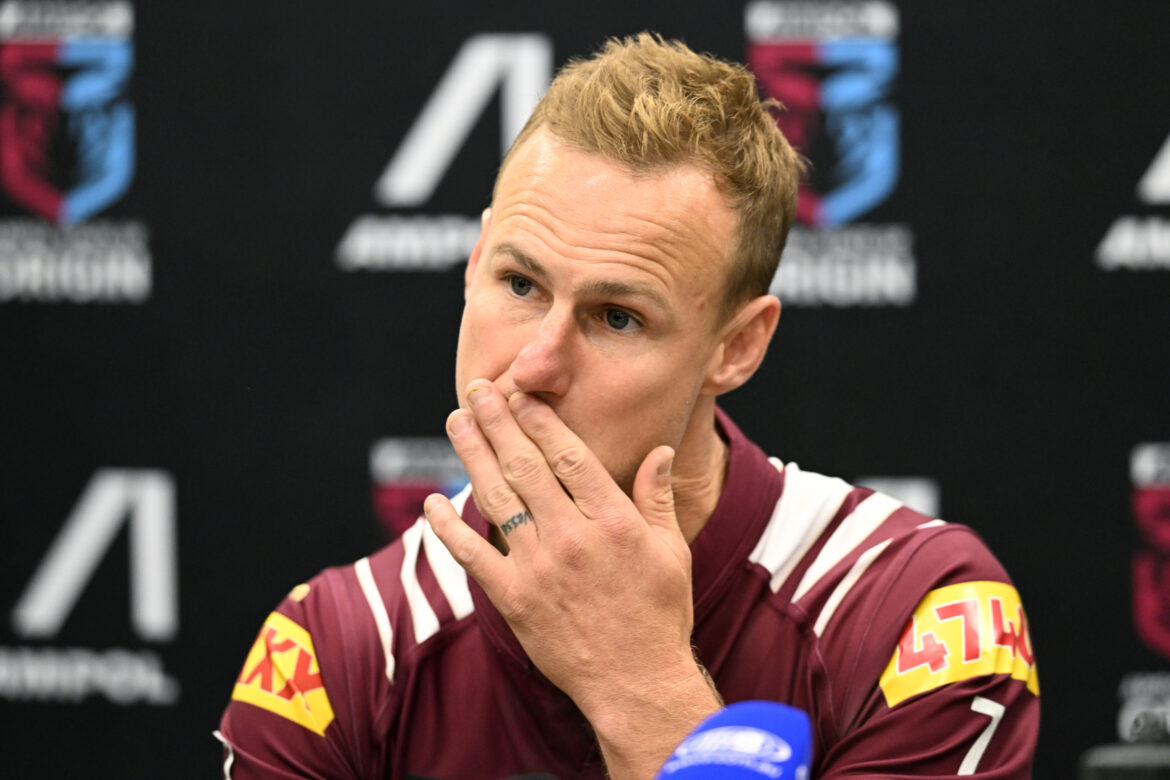Daly Cherry-Evans of the Maroons is seen after losing the State of Origin game one match between the Queensland Maroons and the New South Wales Blues at Suncorp Stadium in Brisbane