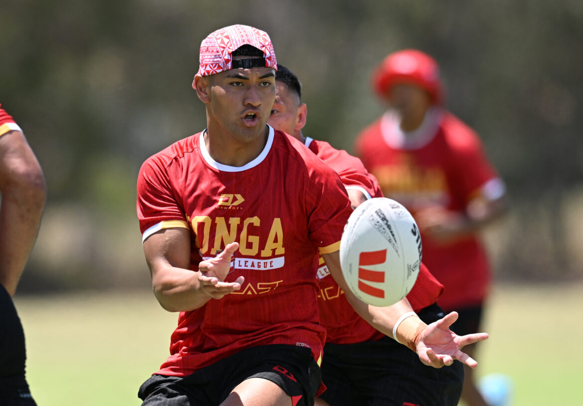 Tongan Star Isaiya Katoa Breaks Scoring Record Isaiya Katoa in action during the Tonga national team rugby league training session at Nudgee College in Brisbane.