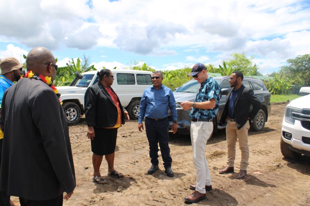 Vanuatu delegation at proposed housing plan site in PNG