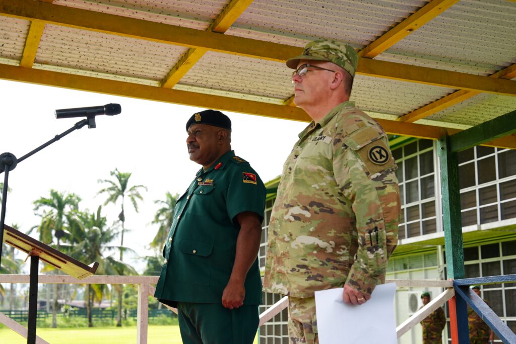 PNG and U.S military bosses stand side by side to at first day of Tamiok Strike 2026.
