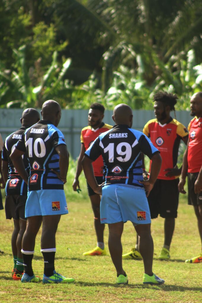 Supplied Image: Lombrum Sharks taking part in the Manus Town Competition 