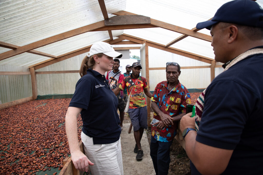 Supplied Image: A cocoa drying facility in East Sepik